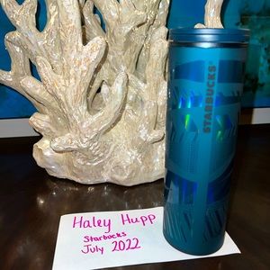 Starbucks 2021 Ribbons Holiday Dark Green 16 Oz Cold/Hot Cup Tumbler